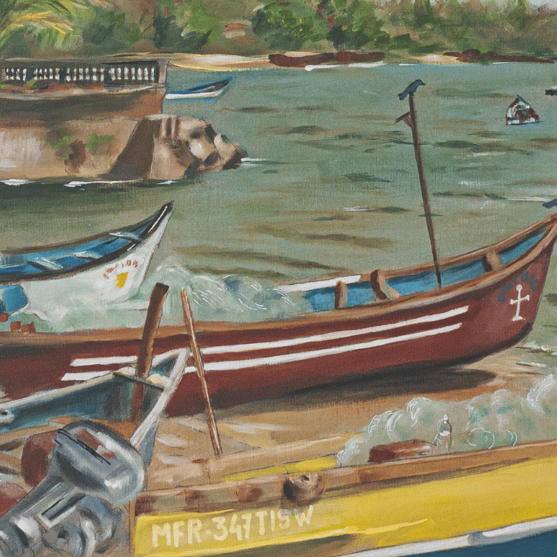 Barcos de pesca em D. Paula